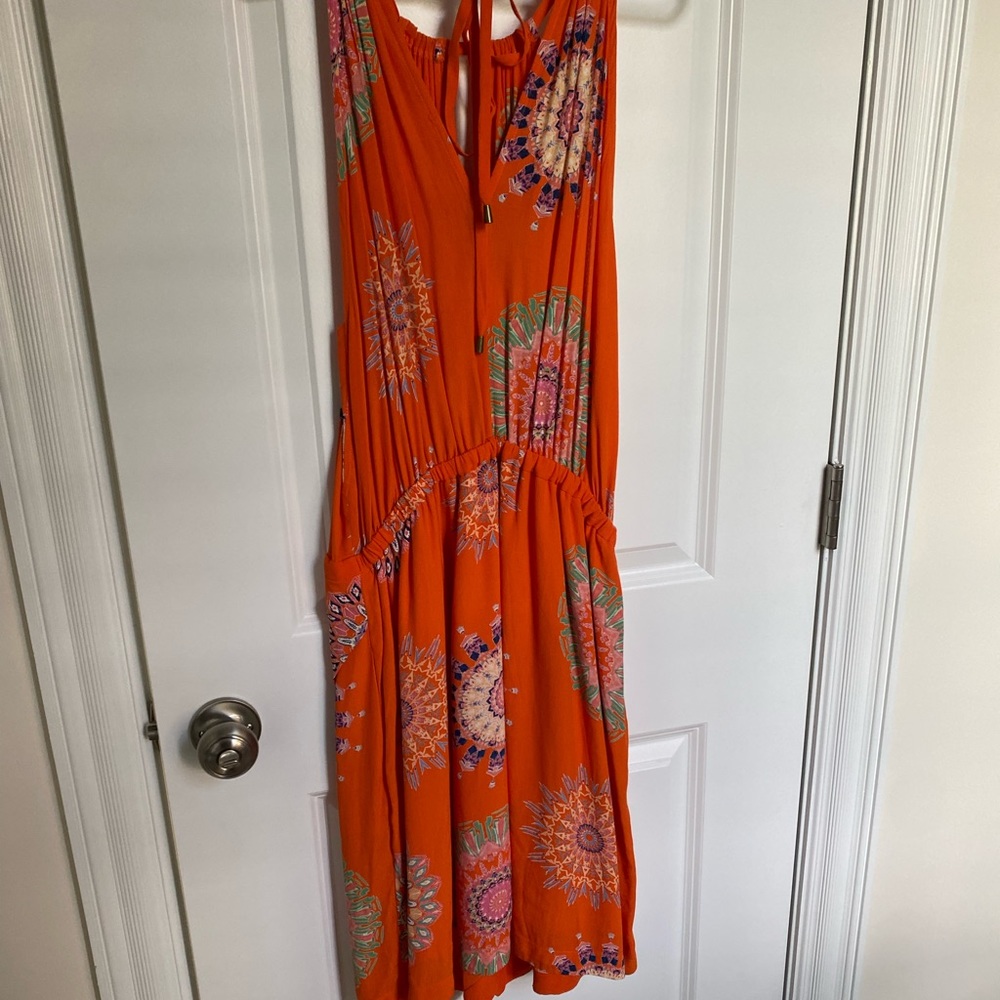 Floreat orange summer dress size 14